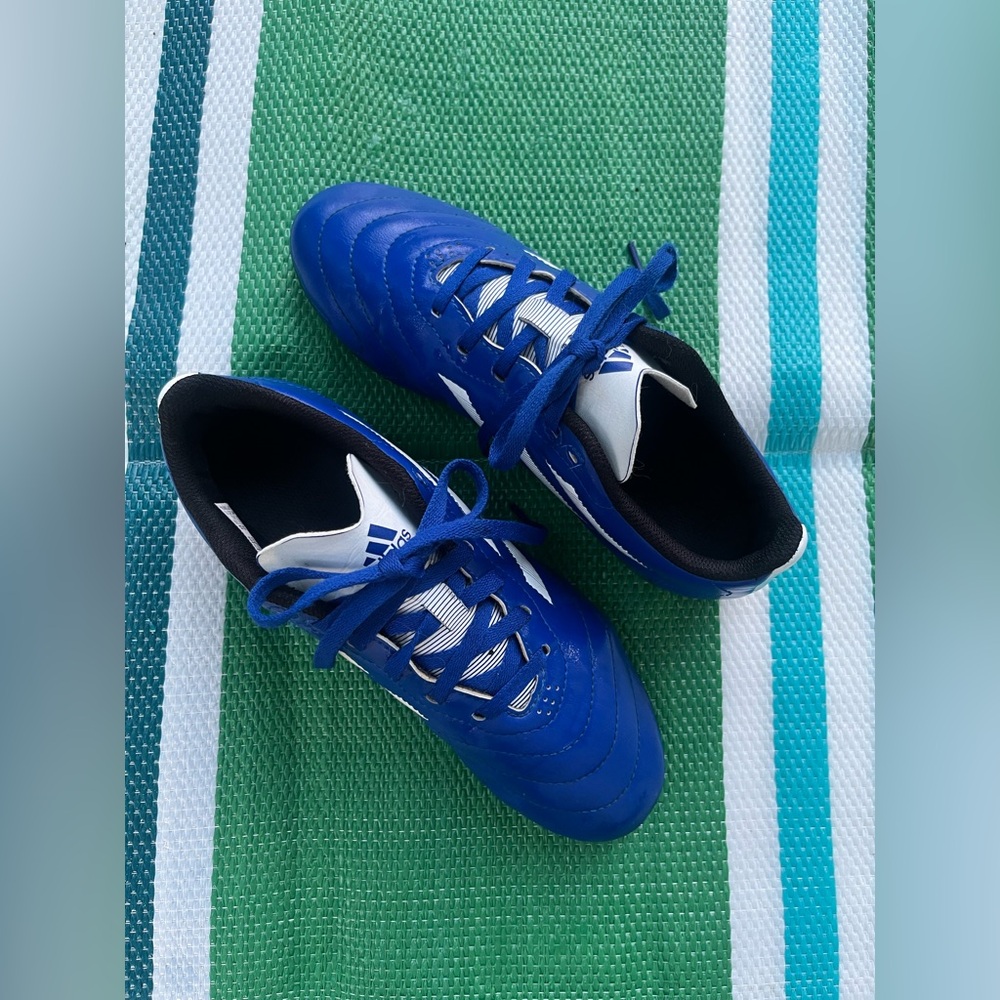 Adidas Goletto VIII FG J Soccer Cleats GW6162 Kids Size 5 Blue White - Picture 4 of 9